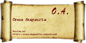 Onea Auguszta névjegykártya